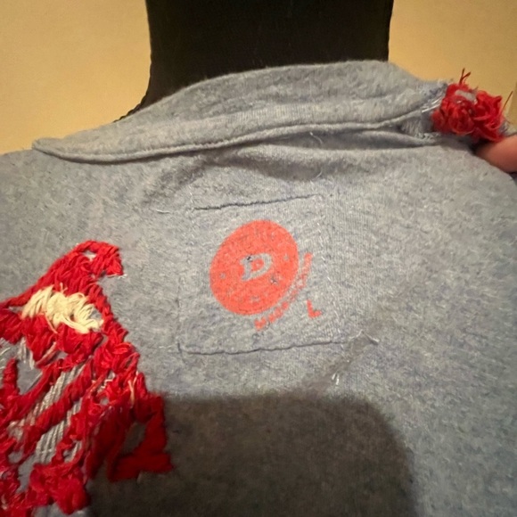 RARE Double D Ranch Tee with Beaded neckline & Eagle, size L - Picture 8 of 9